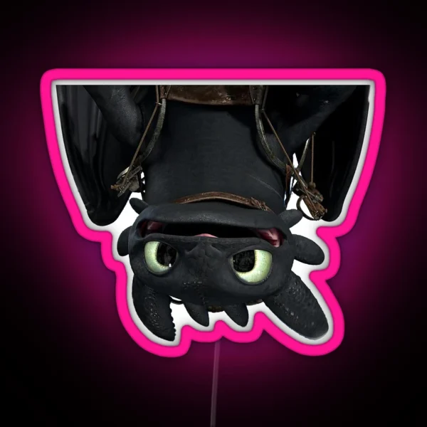 Upside Down Toothless RGB Neon Sign