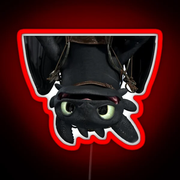 Upside Down Toothless RGB Neon Sign