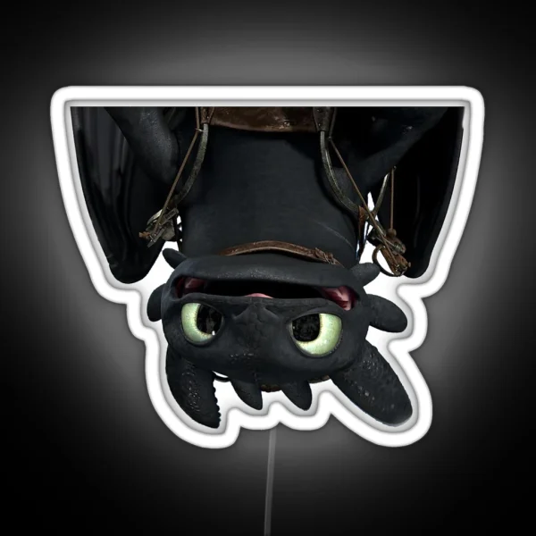 Upside Down Toothless RGB Neon Sign