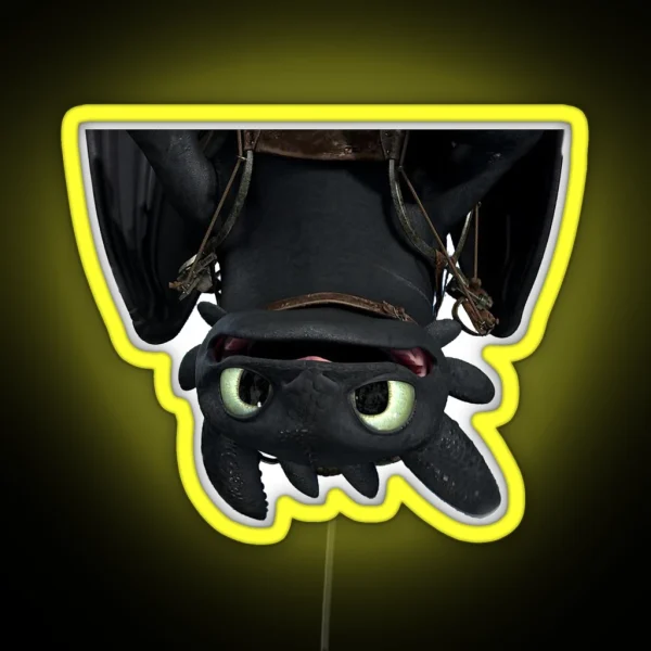 Upside Down Toothless RGB Neon Sign
