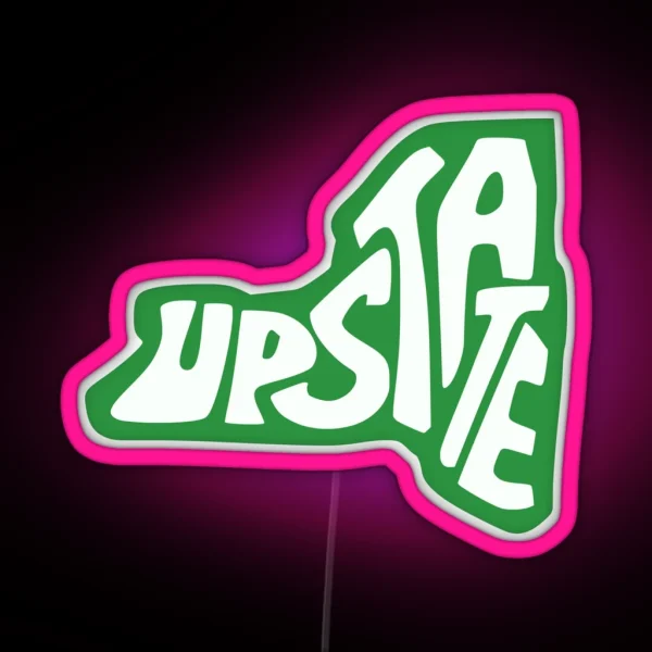 Upstate New York State Design RGB Neon Sign
