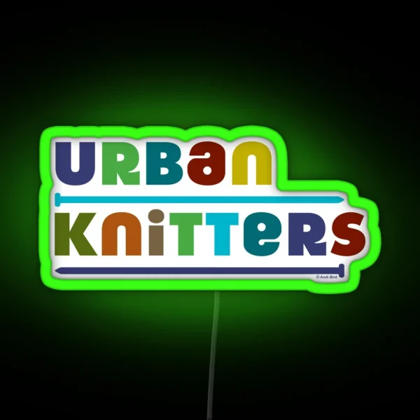 Urban Knitters Blues RGB Neon Sign