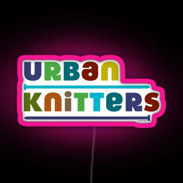 Urban Knitters Blues RGB Neon Sign