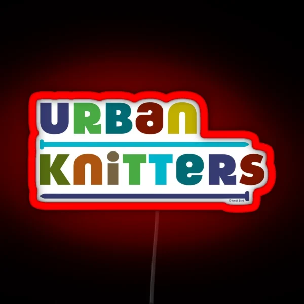 Urban Knitters Blues RGB Neon Sign