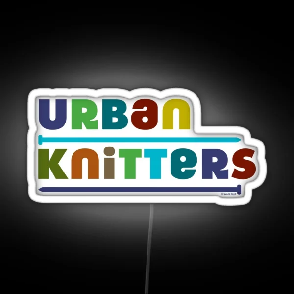 Urban Knitters Blues RGB Neon Sign