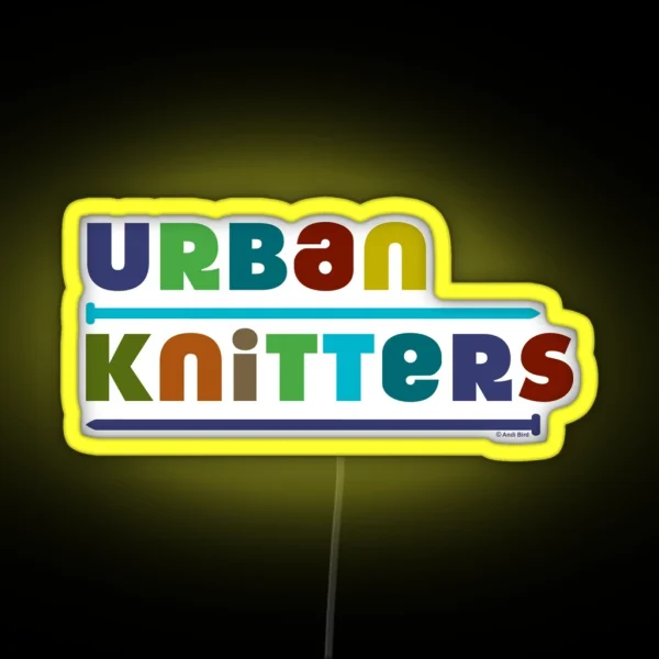 Urban Knitters Blues RGB Neon Sign