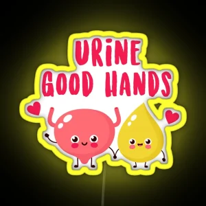 Urine Good Hands Medical Nursing Puns RGB Neon Sign