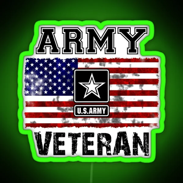 US Army Veteran RGB Neon Sign