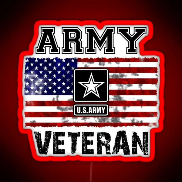US Army Veteran RGB Neon Sign
