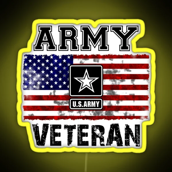 US Army Veteran RGB Neon Sign
