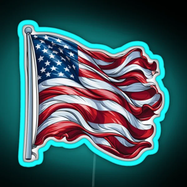 US Flag RGB Neon Sign