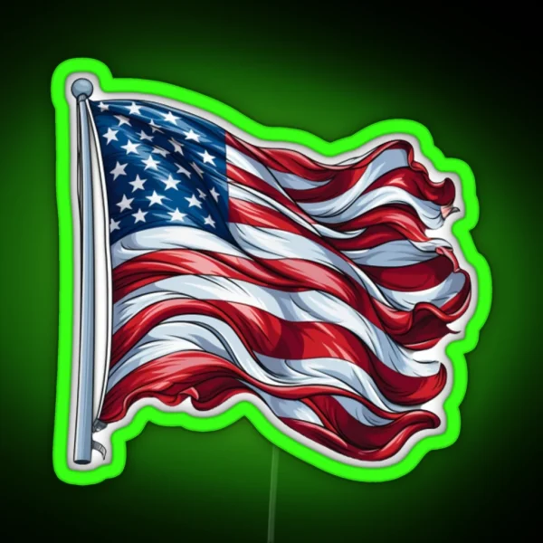 US Flag RGB Neon Sign