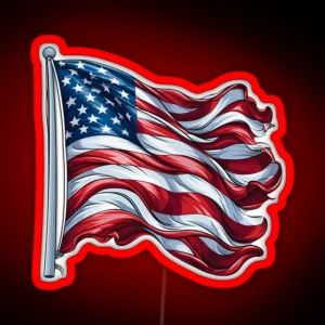 US Flag RGB Neon Sign