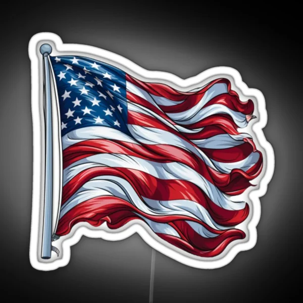 US Flag RGB Neon Sign