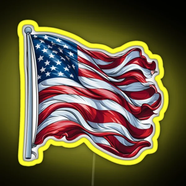 US Flag RGB Neon Sign
