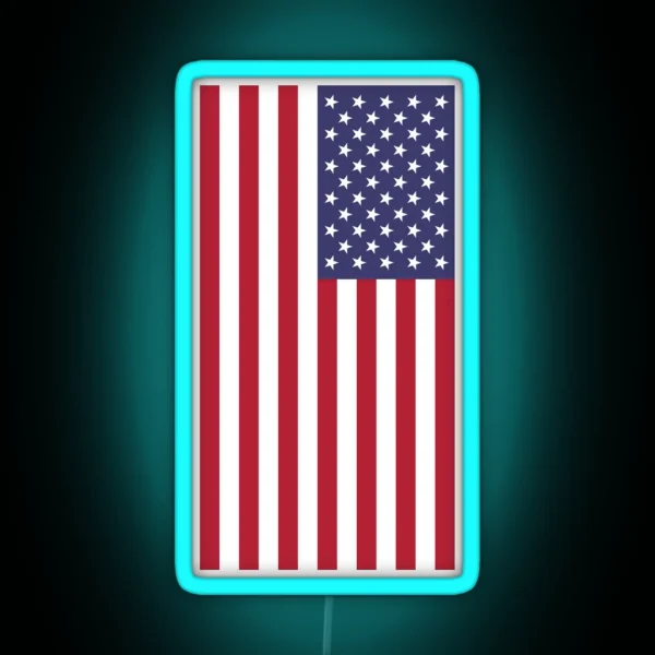 USA American Flag Cell Phone Cover RGB Neon Sign