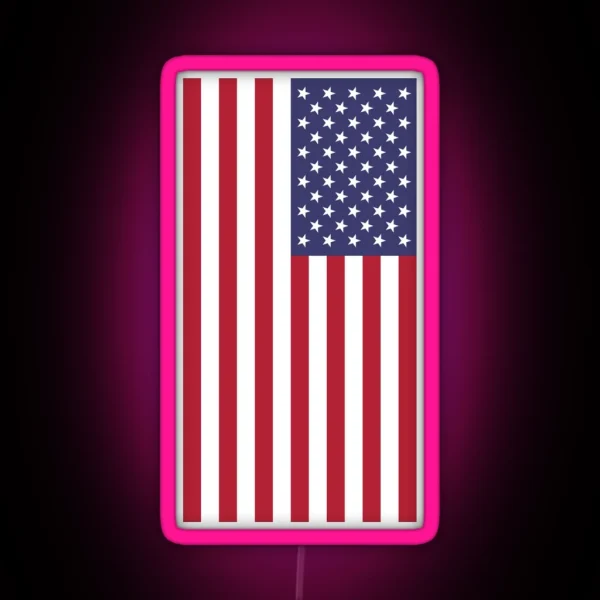 USA American Flag Cell Phone Cover RGB Neon Sign