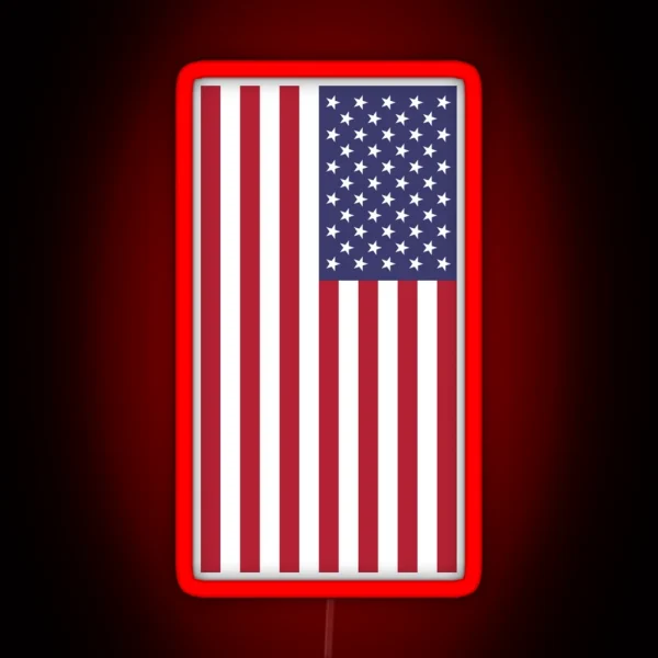 USA American Flag Cell Phone Cover RGB Neon Sign