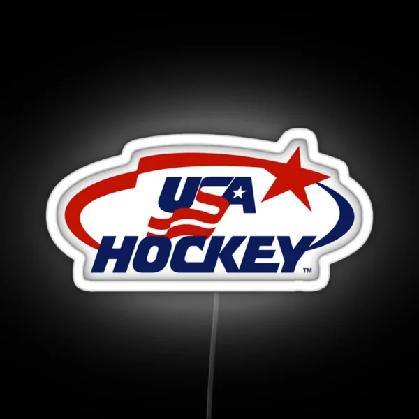 USA Hockey Logo RGB Neon Sign