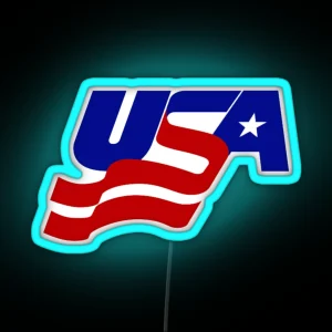 USA Hockey RGB Neon Sign