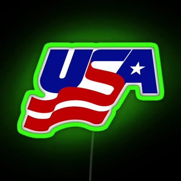 USA Hockey RGB Neon Sign