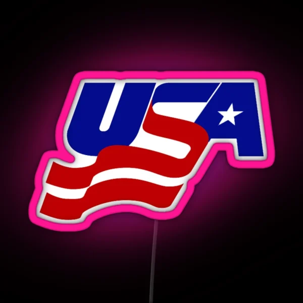 USA Hockey RGB Neon Sign