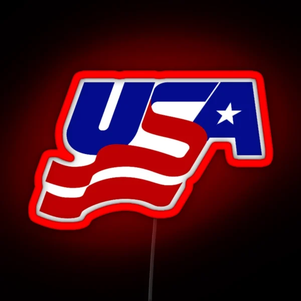 USA Hockey RGB Neon Sign