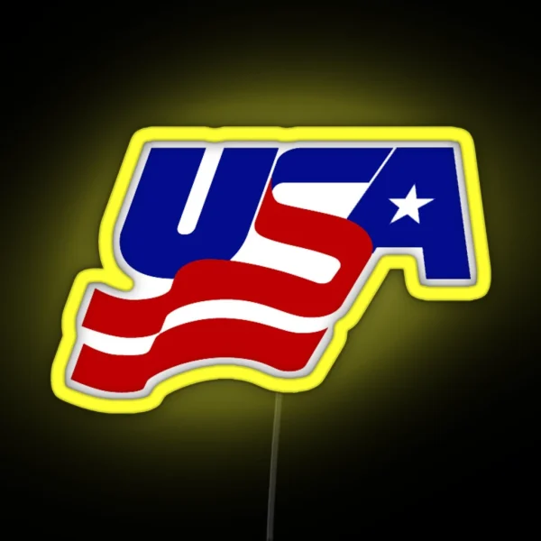 USA Hockey RGB Neon Sign