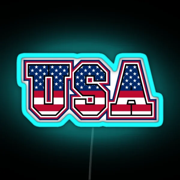 USA RGB Neon Sign