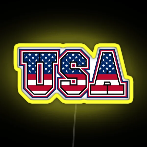 USA RGB Neon Sign
