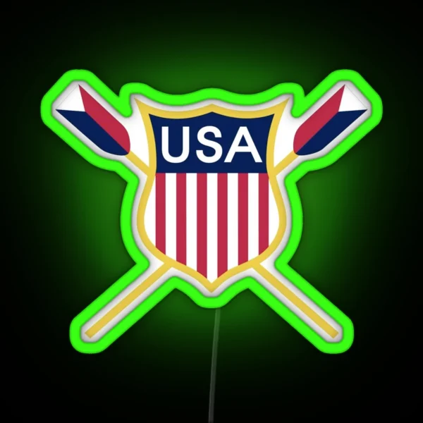 Usa Rowing RGB Neon Sign