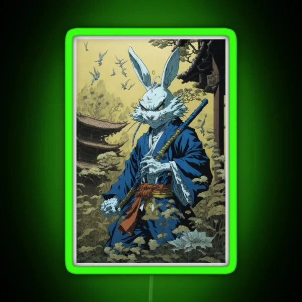 Usagi Yojimbo Art RGB Neon Sign