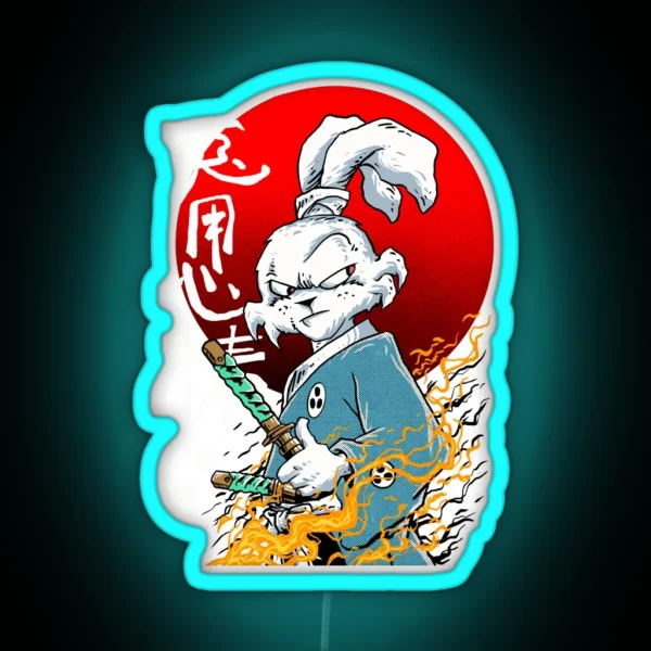 Usagi Yojimbo RGB Neon Sign