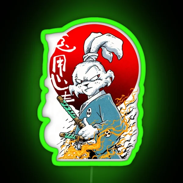 Usagi Yojimbo RGB Neon Sign