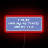Neon sign with colorful, swirling patterns.