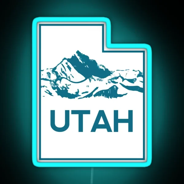 Utah Mountains RGB Neon Sign