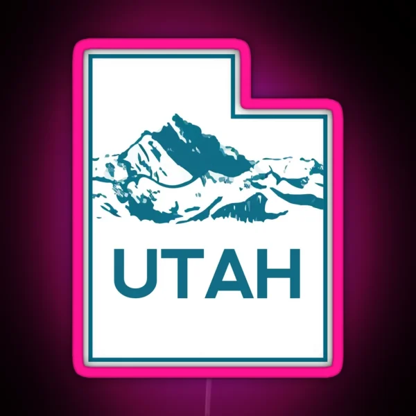 Utah Mountains RGB Neon Sign