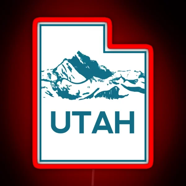 Utah Mountains RGB Neon Sign