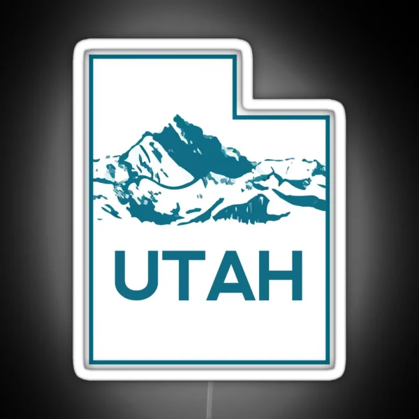 Utah Mountains RGB Neon Sign