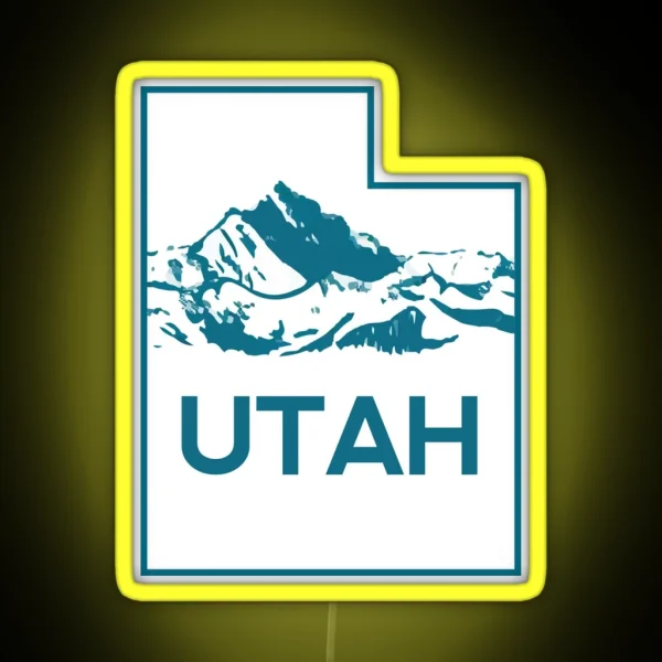 Utah Mountains RGB Neon Sign