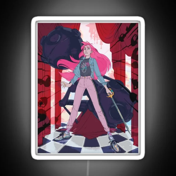 Utena Tenjou Fashion Illustration RGB Neon Sign