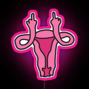 Uterus Pro Choice RGB Neon Sign