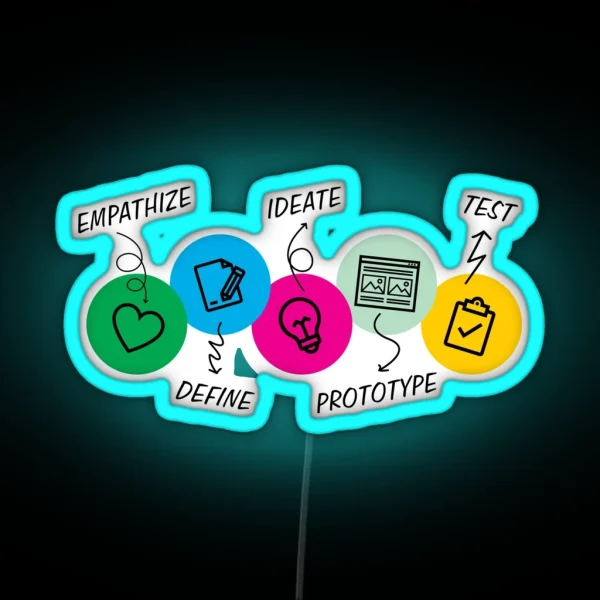 UX Design Process UX UI Designer RGB Neon Sign