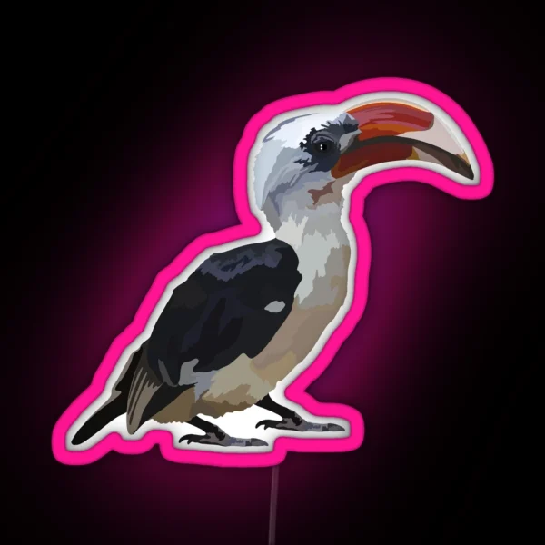 V Is For Von Der Decken Hornbill RGB Neon Sign