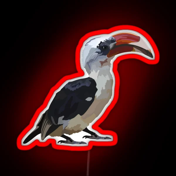 V Is For Von Der Decken Hornbill RGB Neon Sign