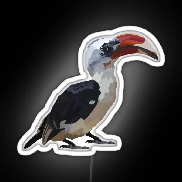 V Is For Von Der Decken Hornbill RGB Neon Sign