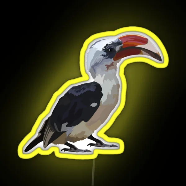 V Is For Von Der Decken Hornbill RGB Neon Sign