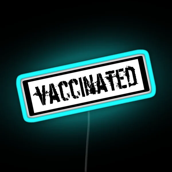 Vaccination Stamp RGB Neon Sign