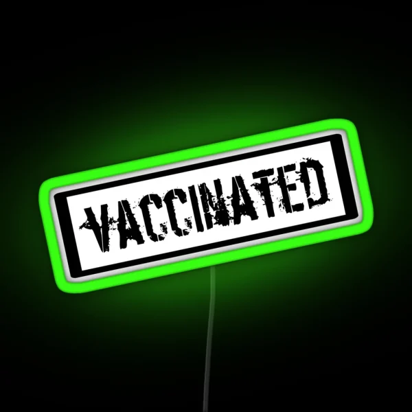 Vaccination Stamp RGB Neon Sign