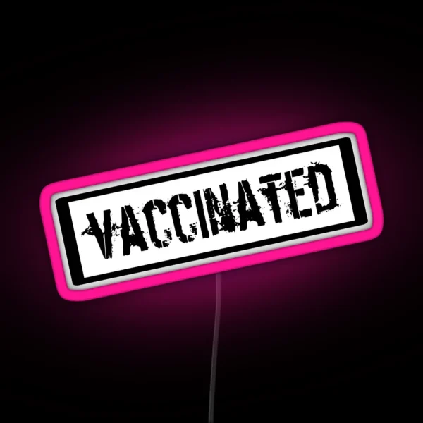 Vaccination Stamp RGB Neon Sign